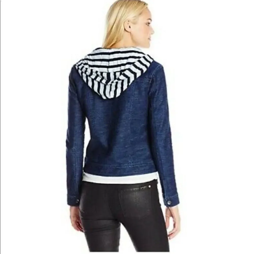 NWT Splendid Corby Twofer Jacket with Stripe Hood Size Medium